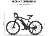 Elektrinis dviratis Samebike Sy26-ft-II - nuotraukos Nr. 7
