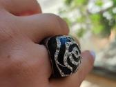 Išskirtinis žiedas su Swarovski kristalais - nuotraukos Nr. 7