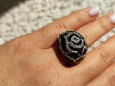 Išskirtinis žiedas su Swarovski kristalais - nuotraukos Nr. 8