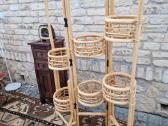 Vintažinė mid century ratango gėlių etažerė - nuotraukos Nr. 4