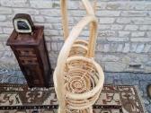 Vintažinė mid century ratango gėlių etažerė - nuotraukos Nr. 7