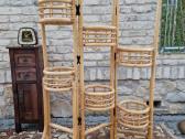 Vintažinė mid century ratango gėlių etažerė - nuotraukos Nr. 12