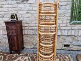 Vintažinė mid century ratango gėlių etažerė - nuotraukos Nr. 25