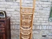 Vintažinė mid century ratango gėlių etažerė - nuotraukos Nr. 27