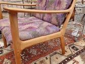 Vintažinis mid century vyšnios masyvo fotelis - nuotraukos Nr. 2
