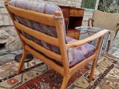 Vintažinis mid century vyšnios masyvo fotelis - nuotraukos Nr. 6
