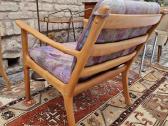 Vintažinis mid century vyšnios masyvo fotelis - nuotraukos Nr. 7
