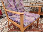 Vintažinis mid century vyšnios masyvo fotelis - nuotraukos Nr. 12