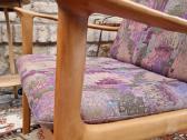 Vintažinis mid century vyšnios masyvo fotelis - nuotraukos Nr. 18