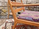 Vintažinis mid century vyšnios masyvo fotelis - nuotraukos Nr. 23