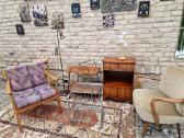 Vintažinis mid century vyšnios masyvo fotelis - nuotraukos Nr. 27
