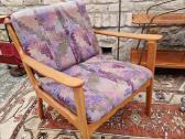 Vintažinis mid century vyšnios masyvo fotelis - nuotraukos Nr. 28