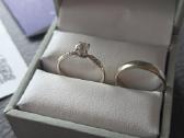 Auksinis žiedas su briliantu 0.45 ct