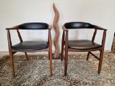Vintažinė mid century autorinė tikmedžio kėdė - nuotraukos Nr. 24