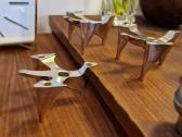 Vintažinės mid century Bauhaus st. chromo žvakidės - nuotraukos Nr. 5