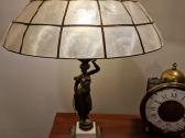 Vintažinė Art Deco bronzinė stalinė lempa