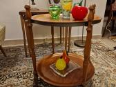 Vintažinis mid century tikmedžio staliukas/servant