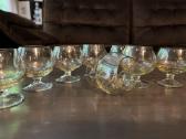 Gelsvo stiklo taurelės mid-century stiliaus 50ml - nuotraukos Nr. 2