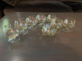 Gelsvo stiklo taurelės mid-century stiliaus 50ml - nuotraukos Nr. 4