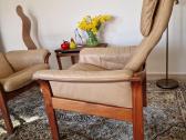Vintažiniai mid century odiniai foteliai - nuotraukos Nr. 2