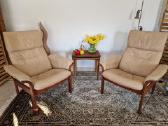 Vintažiniai mid century odiniai foteliai - nuotraukos Nr. 4