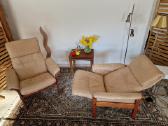 Vintažiniai mid century odiniai foteliai - nuotraukos Nr. 17