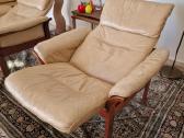 Vintažiniai mid century odiniai foteliai - nuotraukos Nr. 25