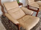 Vintažiniai mid century odiniai foteliai - nuotraukos Nr. 26