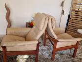 Vintažiniai mid century odiniai foteliai - nuotraukos Nr. 28