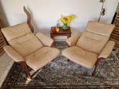 Vintažiniai mid century odiniai foteliai - nuotraukos Nr. 29