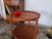 Vintažinis mid century tikmedžio staliukas - nuotraukos Nr. 14