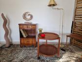 Vintažinis mid century tikmedžio staliukas - nuotraukos Nr. 15