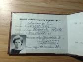 Utenos autotransporto kontoros pažymėjimas 1963 - nuotraukos Nr. 2