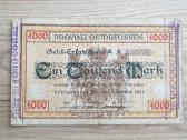 1922 metų 1000 mark Karaliaučius Mažoji Lietuva