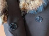 Rudas pašiltintas paltas su kailiu - nuotraukos Nr. 7
