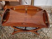 Vintažinis mid century raudonmedžio staliukas - nuotraukos Nr. 17