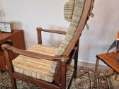 Vintažinis mid century raudonmedžio fotelis - nuotraukos Nr. 6