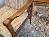 Vintažinis mid century raudonmedžio fotelis - nuotraukos Nr. 9