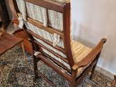 Vintažinis mid century raudonmedžio fotelis - nuotraukos Nr. 15