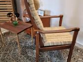 Vintažinis mid century raudonmedžio fotelis - nuotraukos Nr. 16