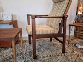 Vintažinis mid century raudonmedžio fotelis - nuotraukos Nr. 28