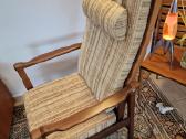 Vintažinis mid century raudonmedžio fotelis - nuotraukos Nr. 34