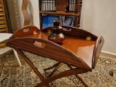 Vintažinis mid century raudonmedžio staliukas - nuotraukos Nr. 19