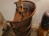Vintažinė mid century ratango etažerė - nuotraukos Nr. 9