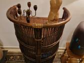 Vintažinė mid century ratango etažerė - nuotraukos Nr. 10