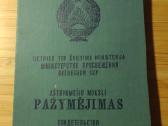 Aštuonmečio mokslo pažymėjimas 1970 Svėdasai