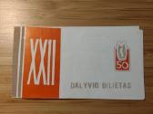 Ltsr Xxii suvažiavimo dalyvio bilietas