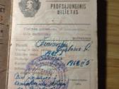Profsąjungos bilietas 1962 - nuotraukos Nr. 2