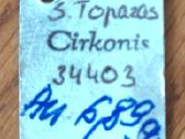 Auksiniai auskarai 585 su topazu ir cirkoniais - nuotraukos Nr. 4
