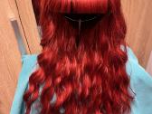 Ryskiai raudonas perukas wig